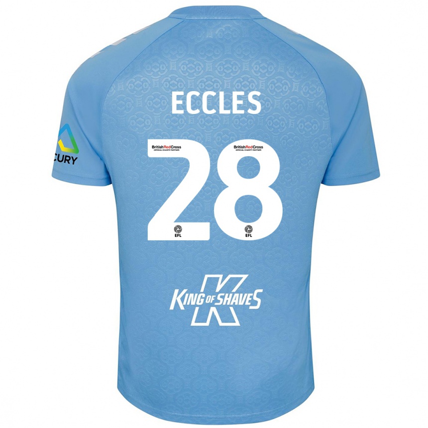 Vaikiškas Josh Eccles #28 Mėlyna Balta Namų Marškinėliai 2024/25 T-Shirt