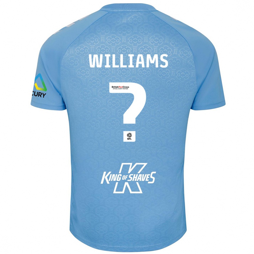 Vaikiškas Thomas Williams #0 Mėlyna Balta Namų Marškinėliai 2024/25 T-Shirt