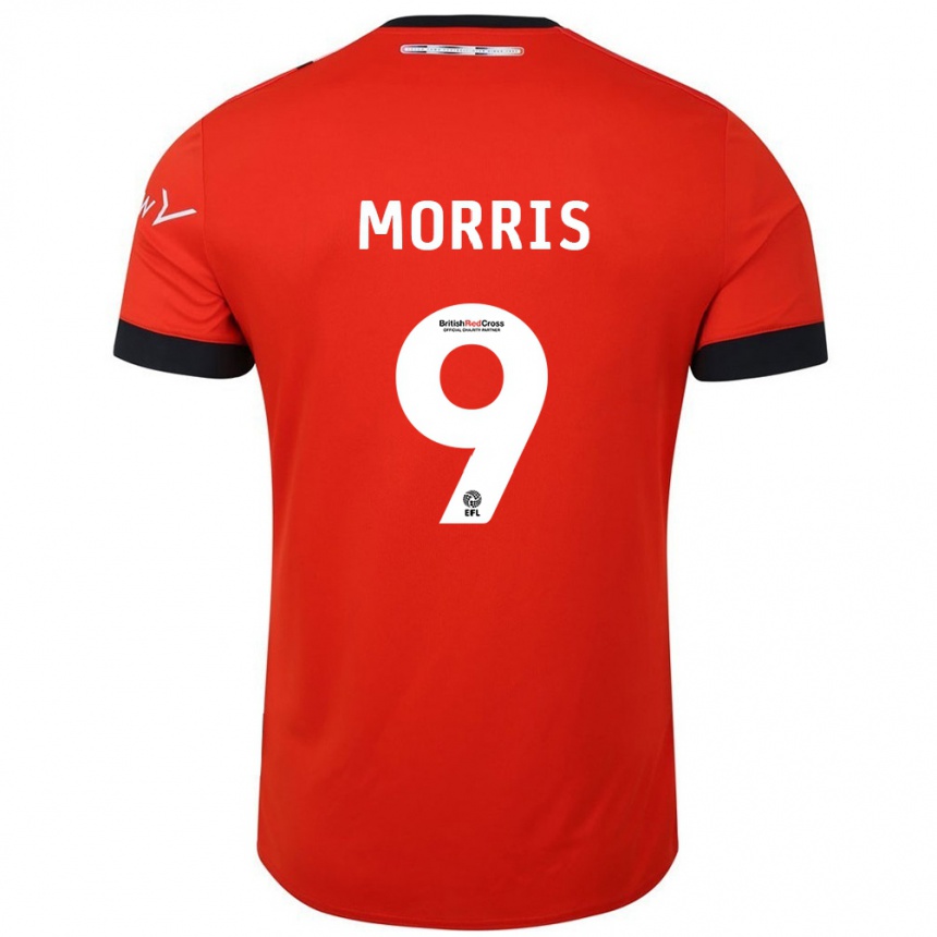 Vaikiškas Carlton Morris #9 Oranžinė Juoda Namų Marškinėliai 2024/25 T-Shirt