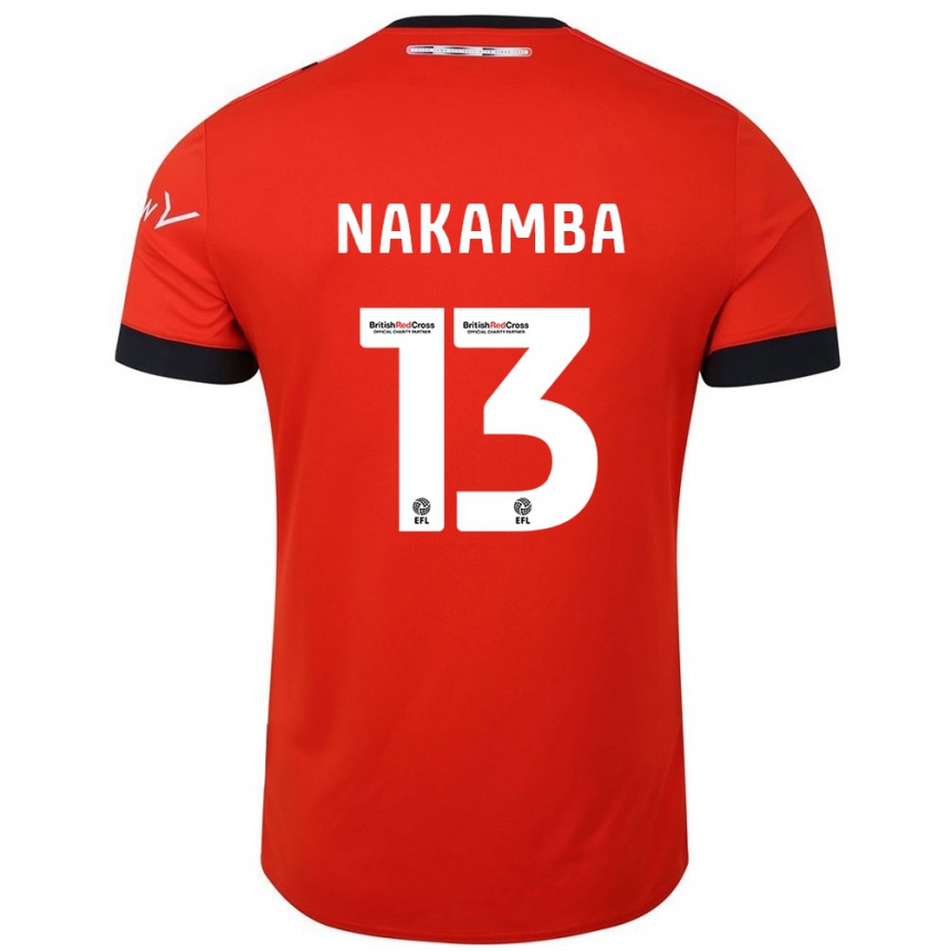 Vaikiškas Marvelous Nakamba #13 Oranžinė Juoda Namų Marškinėliai 2024/25 T-Shirt