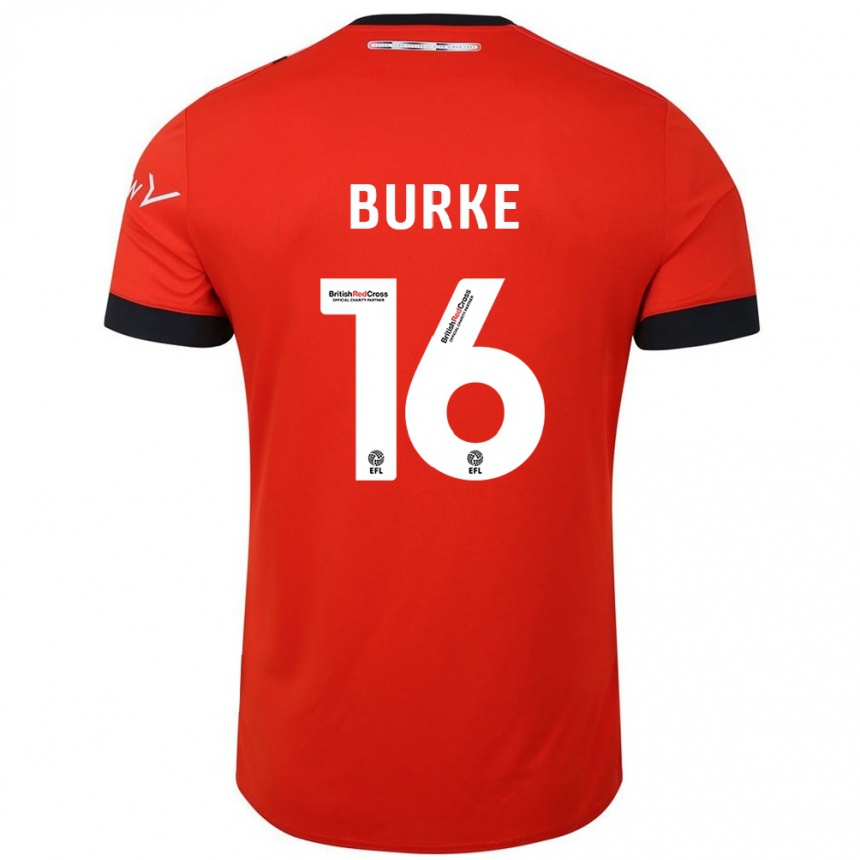 Vaikiškas Reece Burke #16 Oranžinė Juoda Namų Marškinėliai 2024/25 T-Shirt