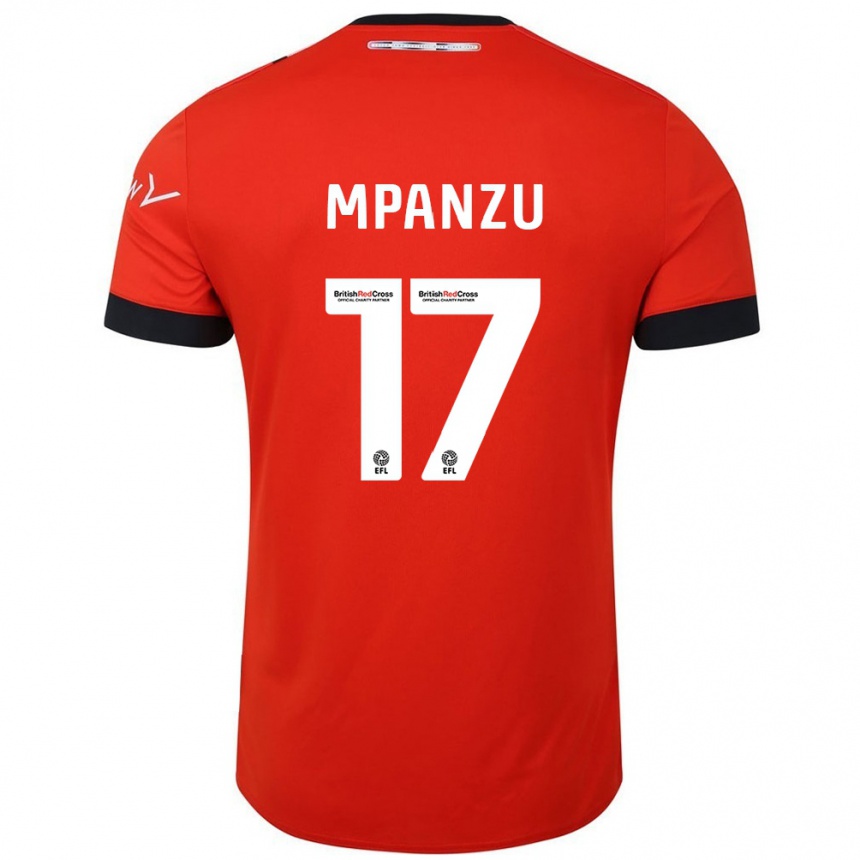 Vaikiškas Pelly Ruddock Mpanzu #17 Oranžinė Juoda Namų Marškinėliai 2024/25 T-Shirt