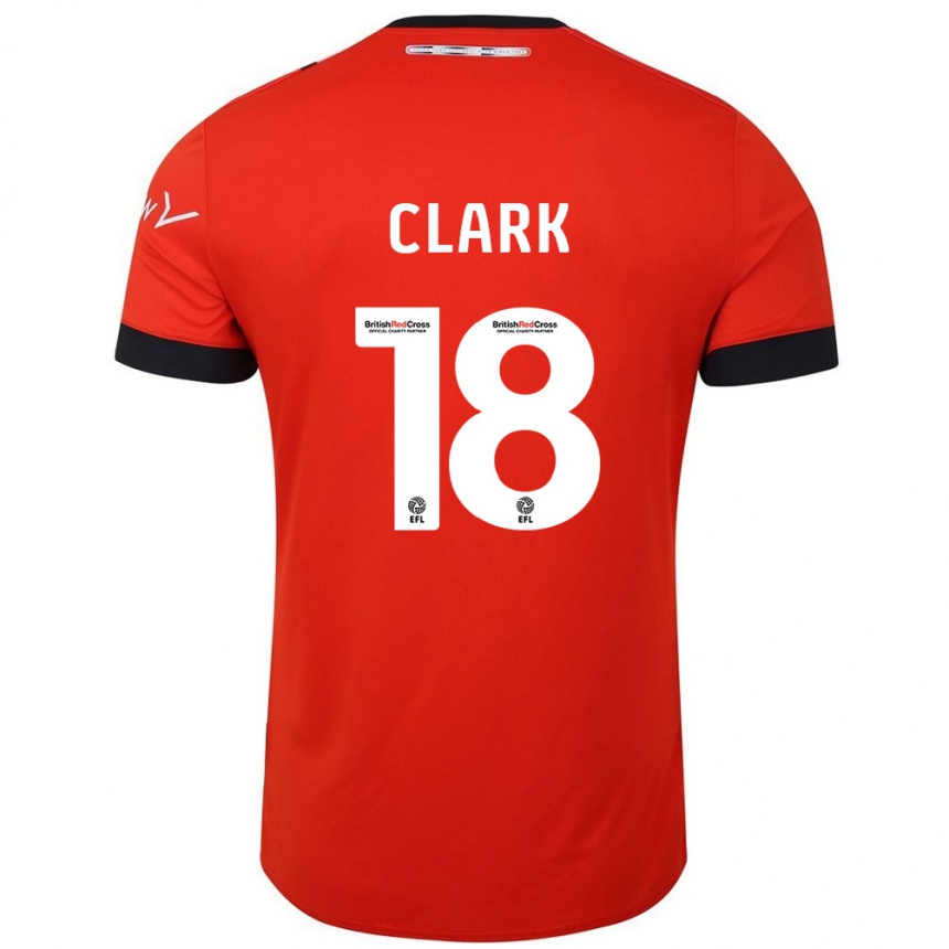 Vaikiškas Jordan Clark #18 Oranžinė Juoda Namų Marškinėliai 2024/25 T-Shirt