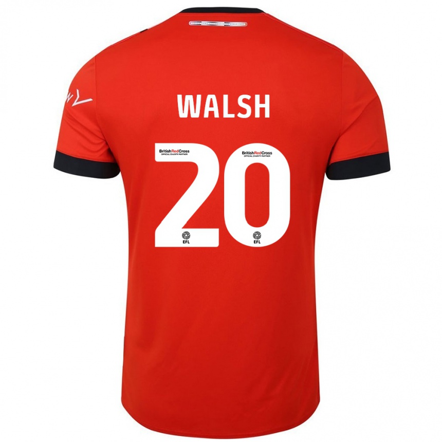 Vaikiškas Liam Walsh #20 Oranžinė Juoda Namų Marškinėliai 2024/25 T-Shirt