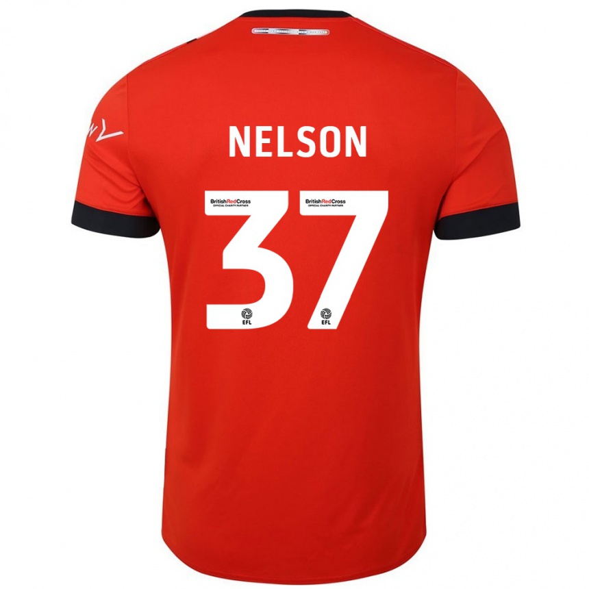 Vaikiškas Zack Nelson #37 Oranžinė Juoda Namų Marškinėliai 2024/25 T-Shirt