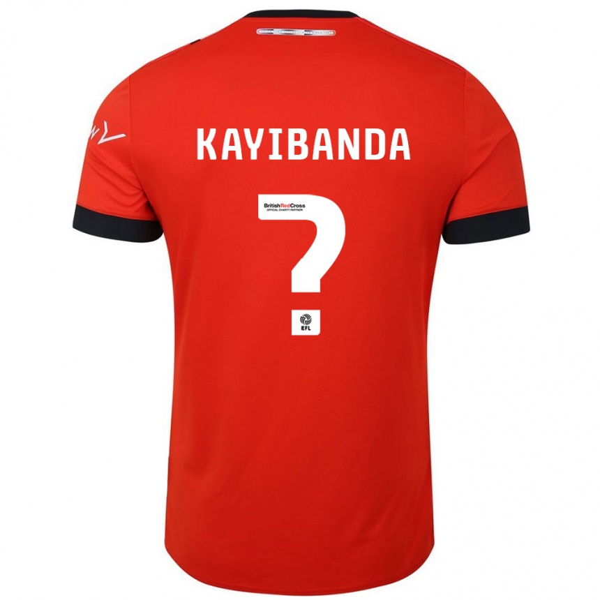 Vaikiškas Claude Kayibanda #0 Oranžinė Juoda Namų Marškinėliai 2024/25 T-Shirt