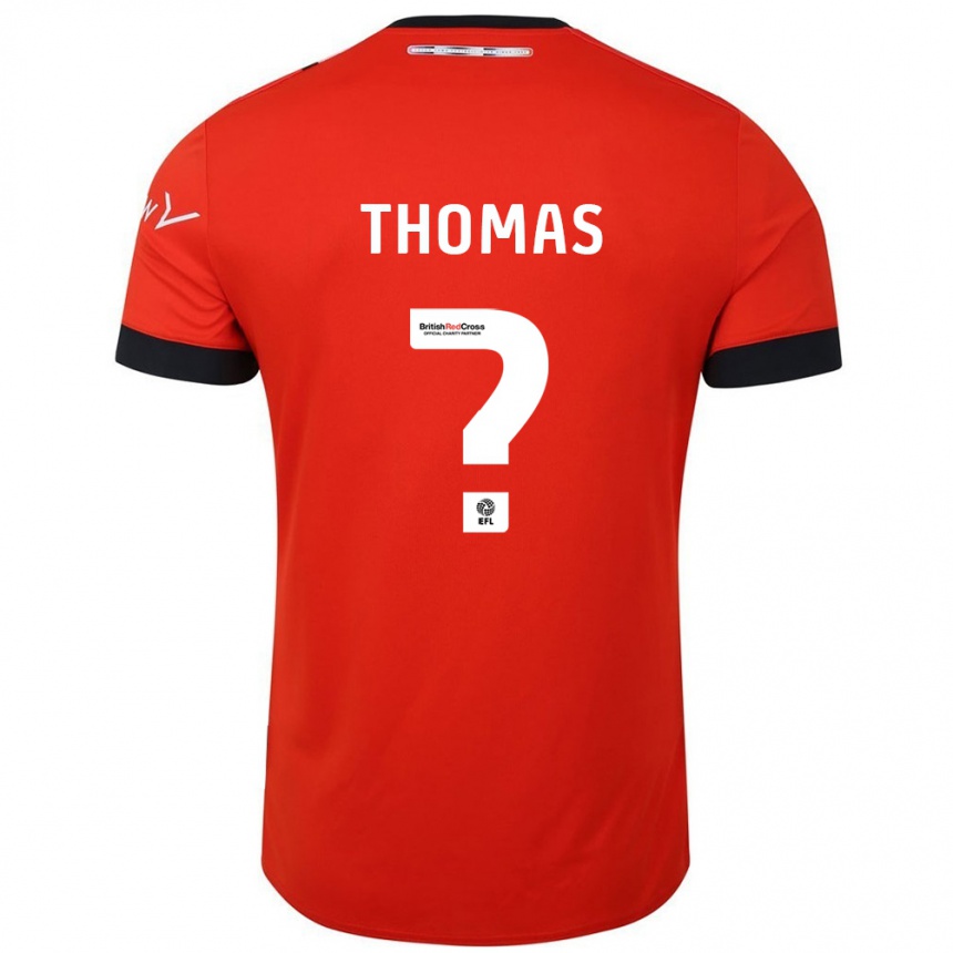 Vaikiškas Lucas Thomas #0 Oranžinė Juoda Namų Marškinėliai 2024/25 T-Shirt