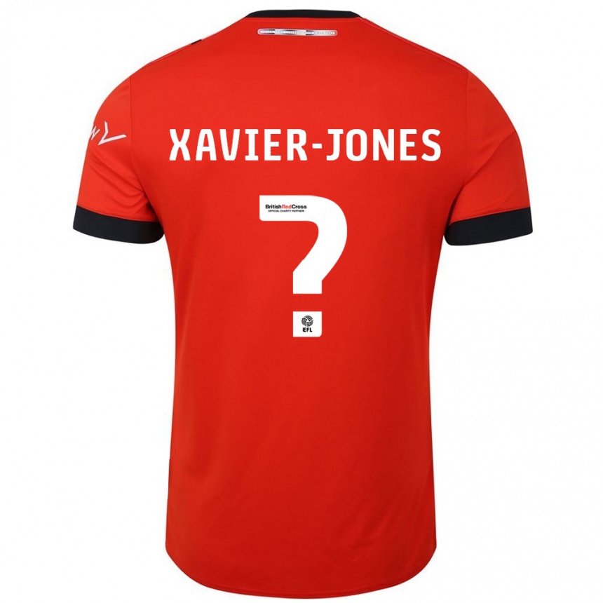 Vaikiškas Tate Xavier-Jones #0 Oranžinė Juoda Namų Marškinėliai 2024/25 T-Shirt