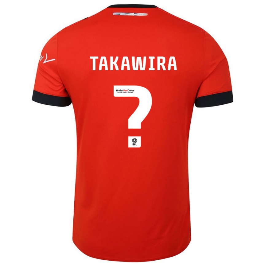 Vaikiškas Matthew Takawira #0 Oranžinė Juoda Namų Marškinėliai 2024/25 T-Shirt