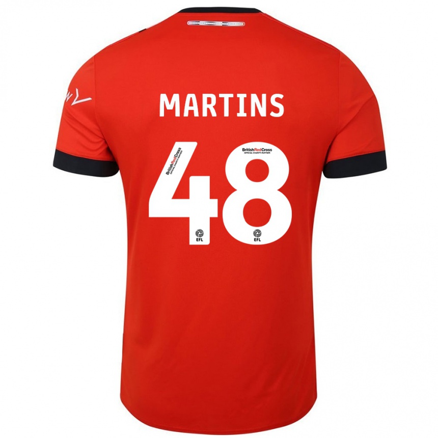 Vaikiškas Dominic Dos Santos Martins #48 Oranžinė Juoda Namų Marškinėliai 2024/25 T-Shirt