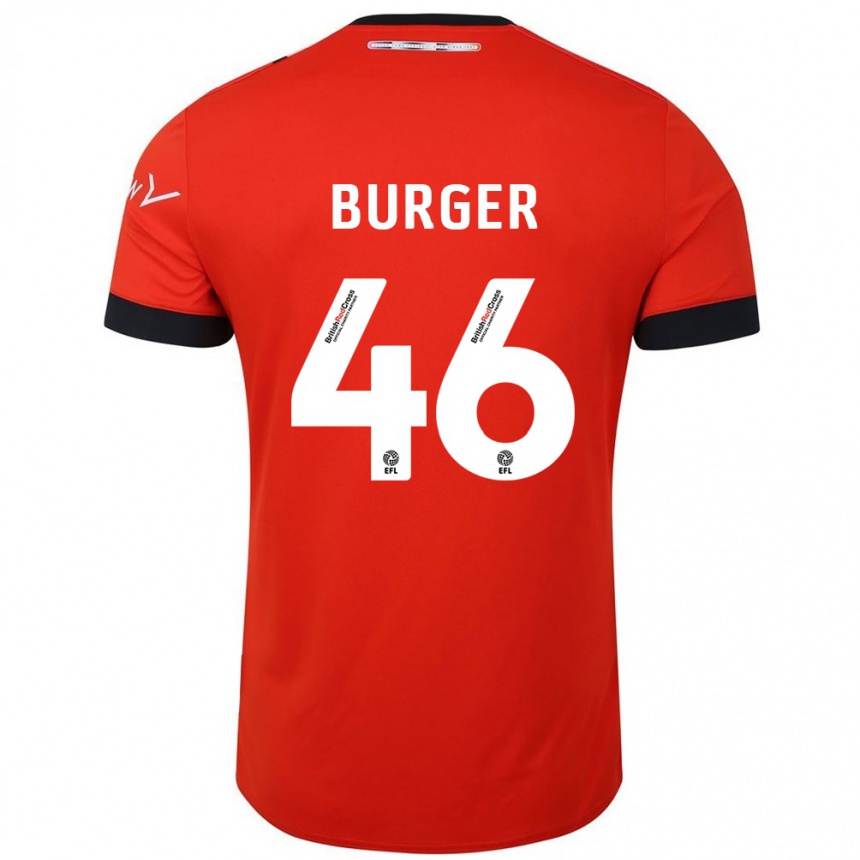 Vaikiškas Jake Burger #46 Oranžinė Juoda Namų Marškinėliai 2024/25 T-Shirt