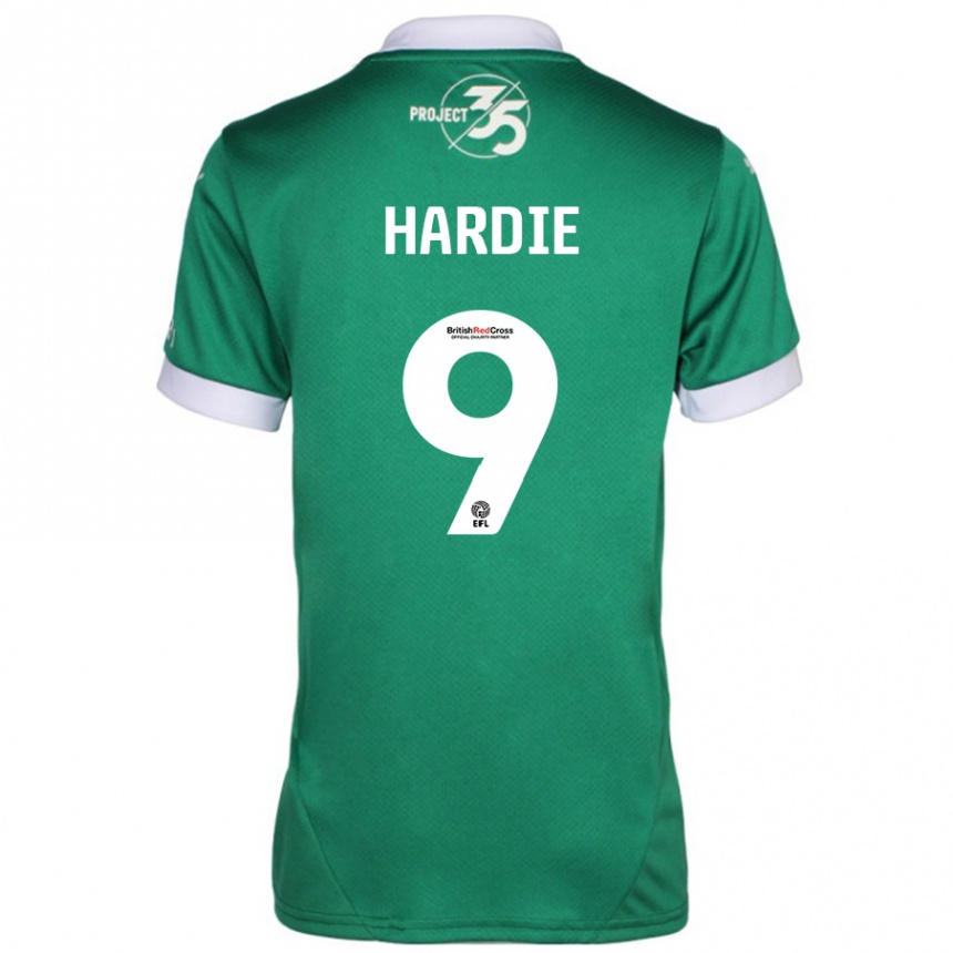 Vaikiškas Ryan Hardie #9 Žalia Balta Namų Marškinėliai 2024/25 T-Shirt