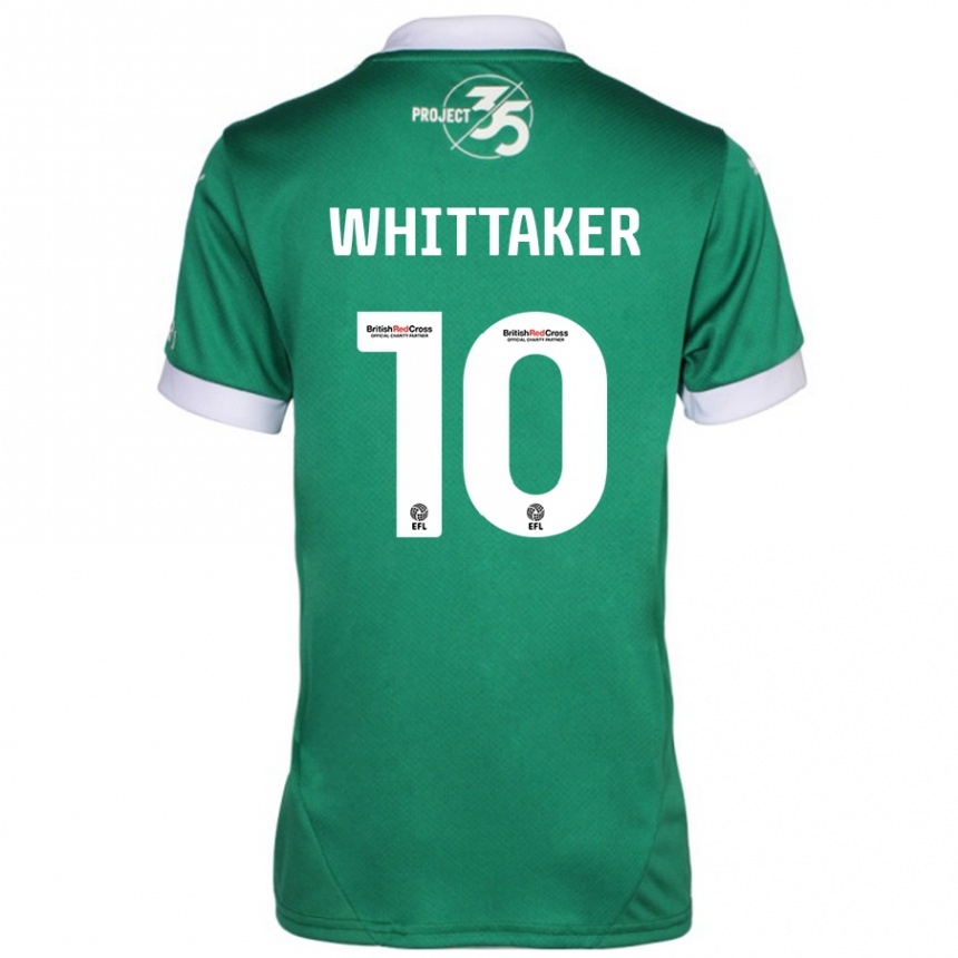 Vaikiškas Morgan Whittaker #10 Žalia Balta Namų Marškinėliai 2024/25 T-Shirt