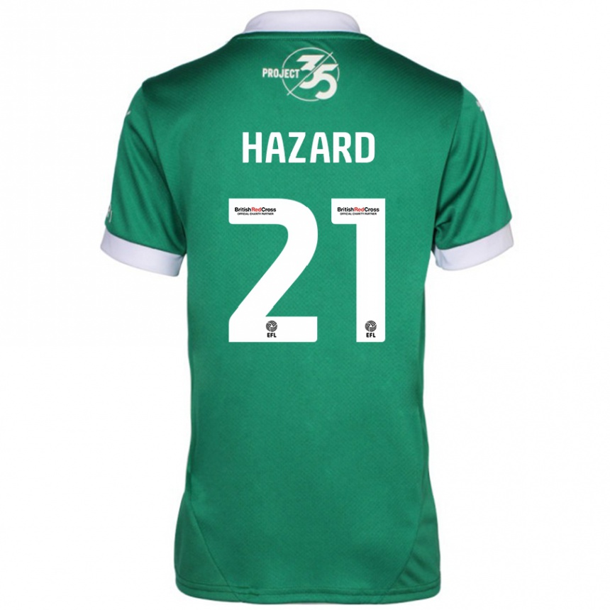 Vaikiškas Conor Hazard #21 Žalia Balta Namų Marškinėliai 2024/25 T-Shirt