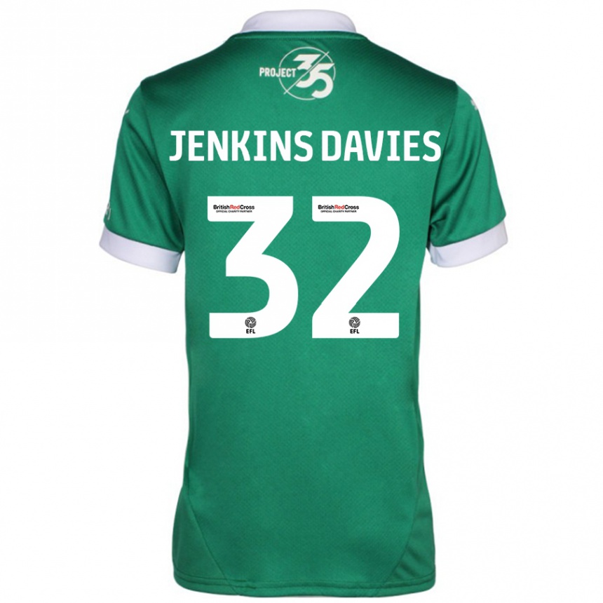 Vaikiškas Will Jenkins-Davies #32 Žalia Balta Namų Marškinėliai 2024/25 T-Shirt