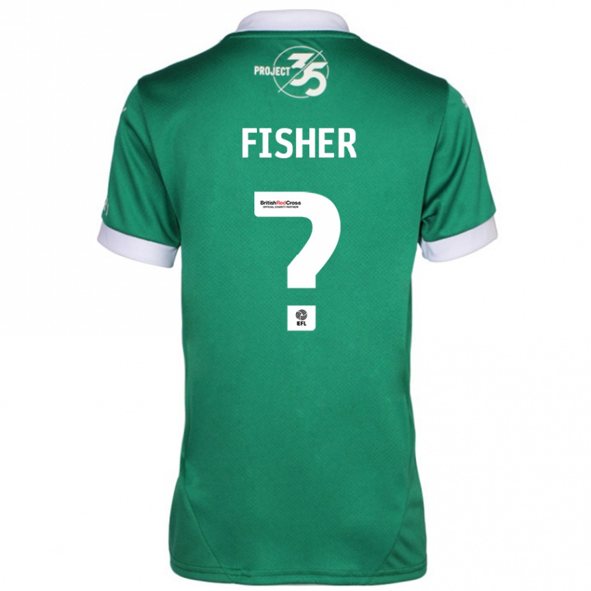 Vaikiškas Cole Fisher #0 Žalia Balta Namų Marškinėliai 2024/25 T-Shirt