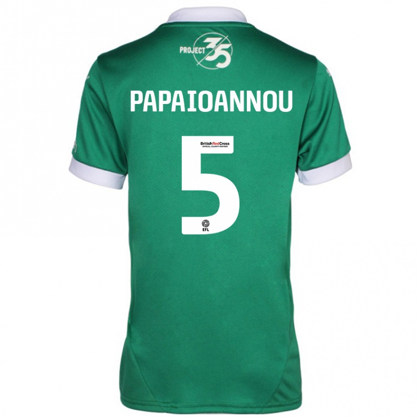 Vaikiškas Panagiota Papaioannou #5 Žalia Balta Namų Marškinėliai 2024/25 T-Shirt