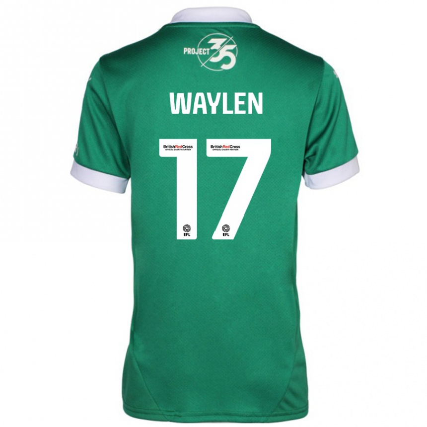 Vaikiškas Libby Waylen #17 Žalia Balta Namų Marškinėliai 2024/25 T-Shirt