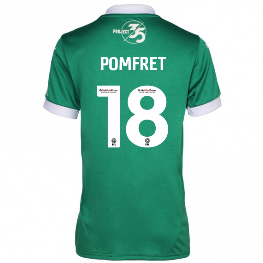 Vaikiškas Taya Pomfret #18 Žalia Balta Namų Marškinėliai 2024/25 T-Shirt