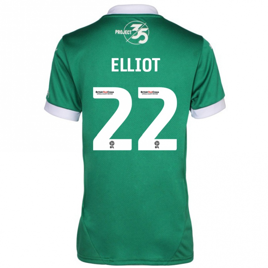 Vaikiškas Emily Elliot #22 Žalia Balta Namų Marškinėliai 2024/25 T-Shirt