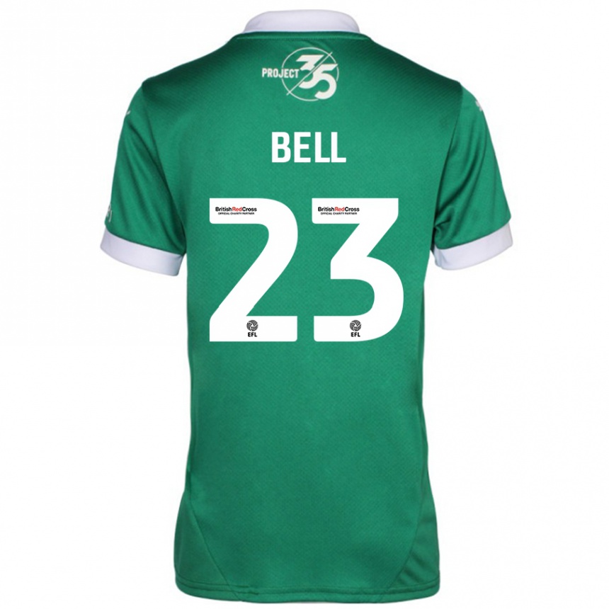 Vaikiškas Katelyn Bell #23 Žalia Balta Namų Marškinėliai 2024/25 T-Shirt