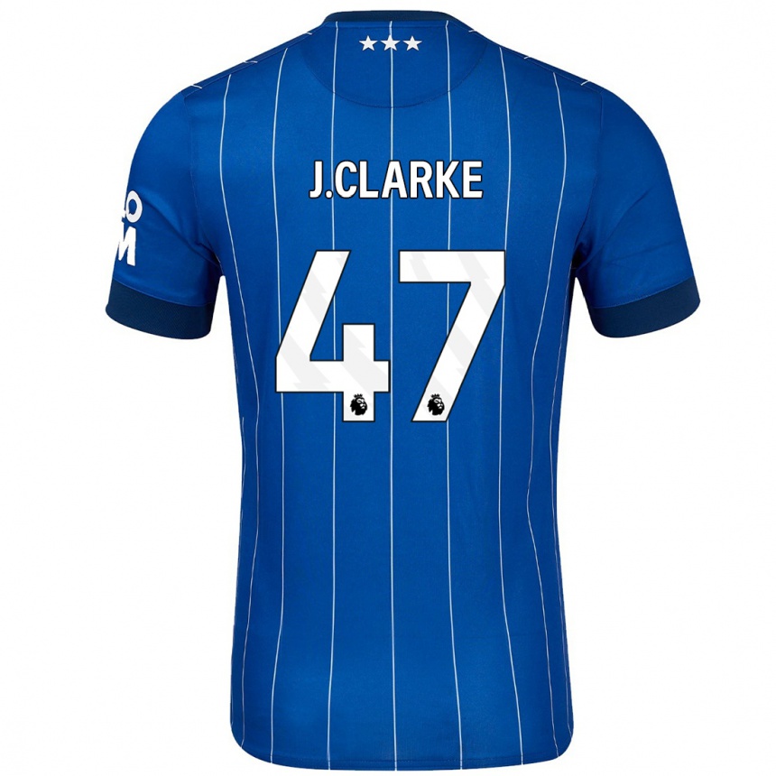 Vaikiškas Jack Clarke #47 Tamsiai Mėlyna Namų Marškinėliai 2024/25 T-Shirt