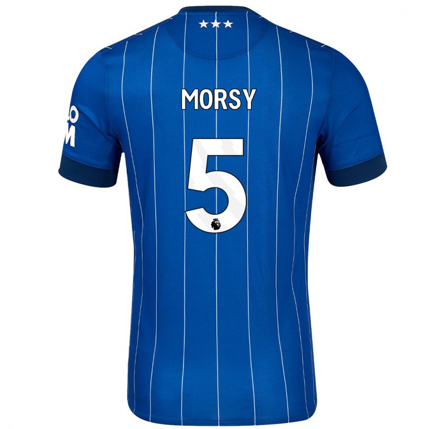 Vaikiškas Samy Morsy #5 Tamsiai Mėlyna Namų Marškinėliai 2024/25 T-Shirt