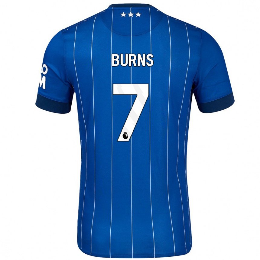 Vaikiškas Wes Burns #7 Tamsiai Mėlyna Namų Marškinėliai 2024/25 T-Shirt