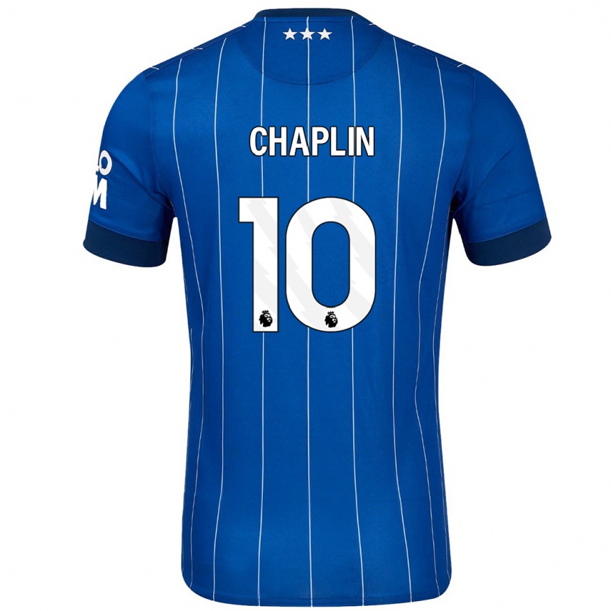 Vaikiškas Conor Chaplin #10 Tamsiai Mėlyna Namų Marškinėliai 2024/25 T-Shirt