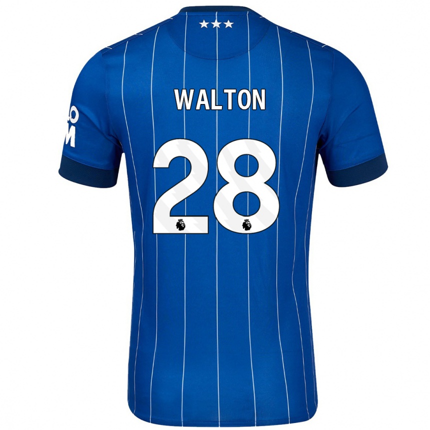 Vaikiškas Christian Walton #28 Tamsiai Mėlyna Namų Marškinėliai 2024/25 T-Shirt