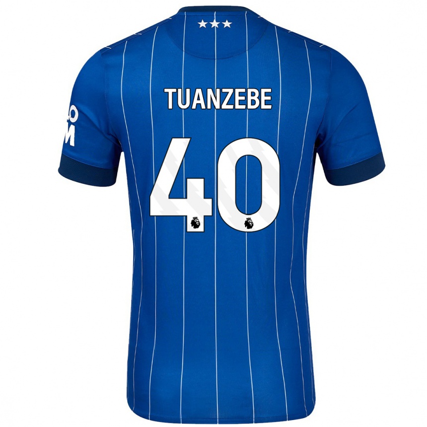 Vaikiškas Axel Tuanzebe #40 Tamsiai Mėlyna Namų Marškinėliai 2024/25 T-Shirt