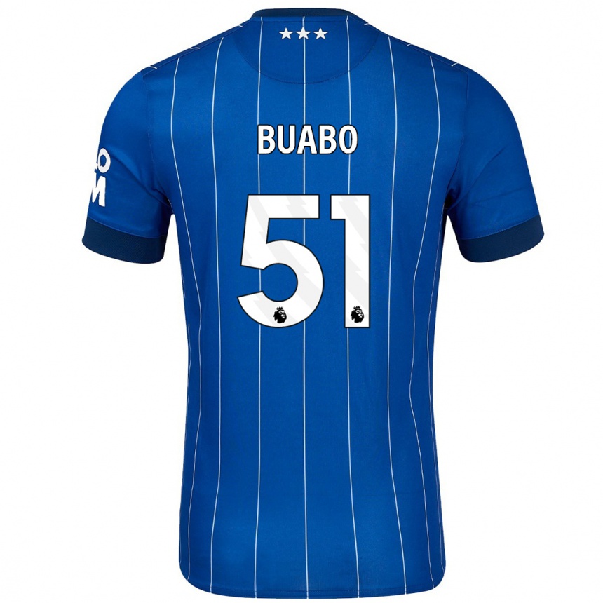 Vaikiškas Gerard Buabo #51 Tamsiai Mėlyna Namų Marškinėliai 2024/25 T-Shirt