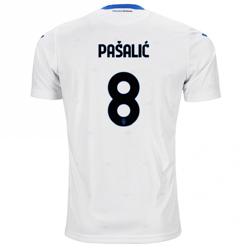 Vaikiškas Mario Pasalic #8 Baltas Išvykos Marškinėliai 2024/25 T-Shirt