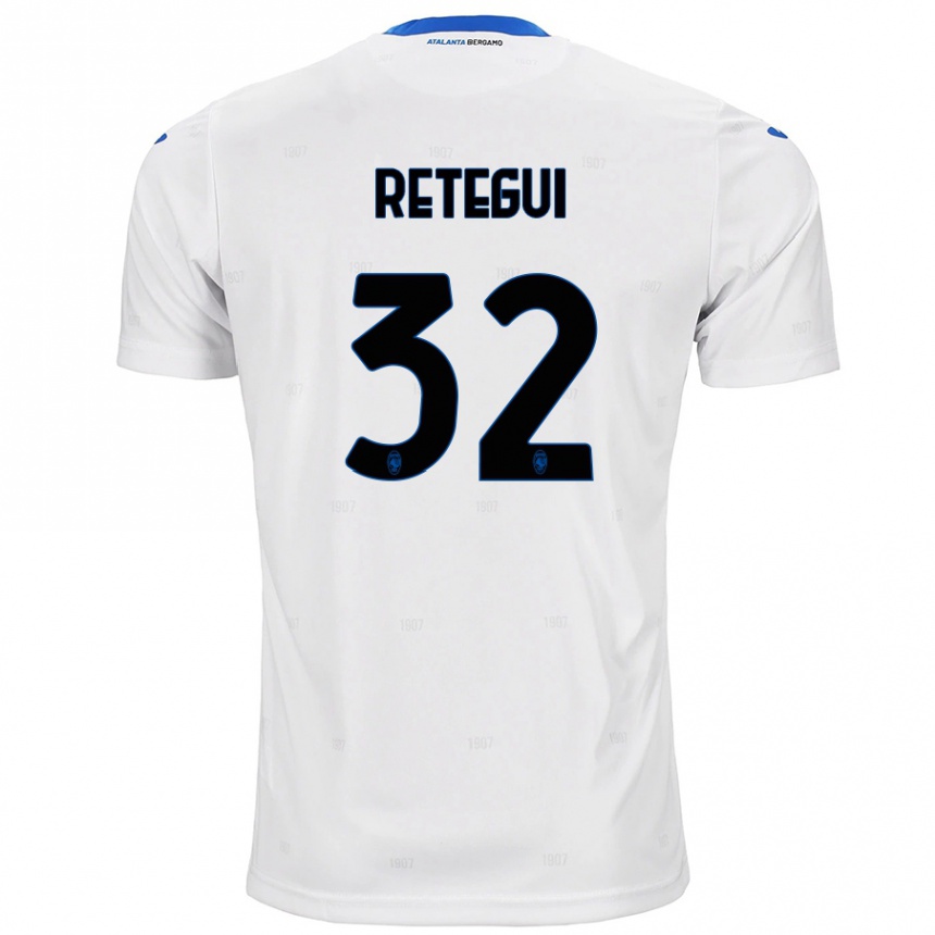 Vaikiškas Mateo Retegui #32 Baltas Išvykos Marškinėliai 2024/25 T-Shirt