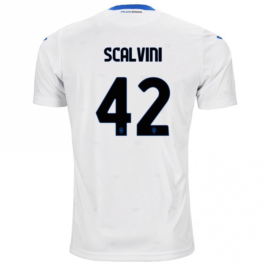 Vaikiškas Giorgio Scalvini #42 Baltas Išvykos Marškinėliai 2024/25 T-Shirt