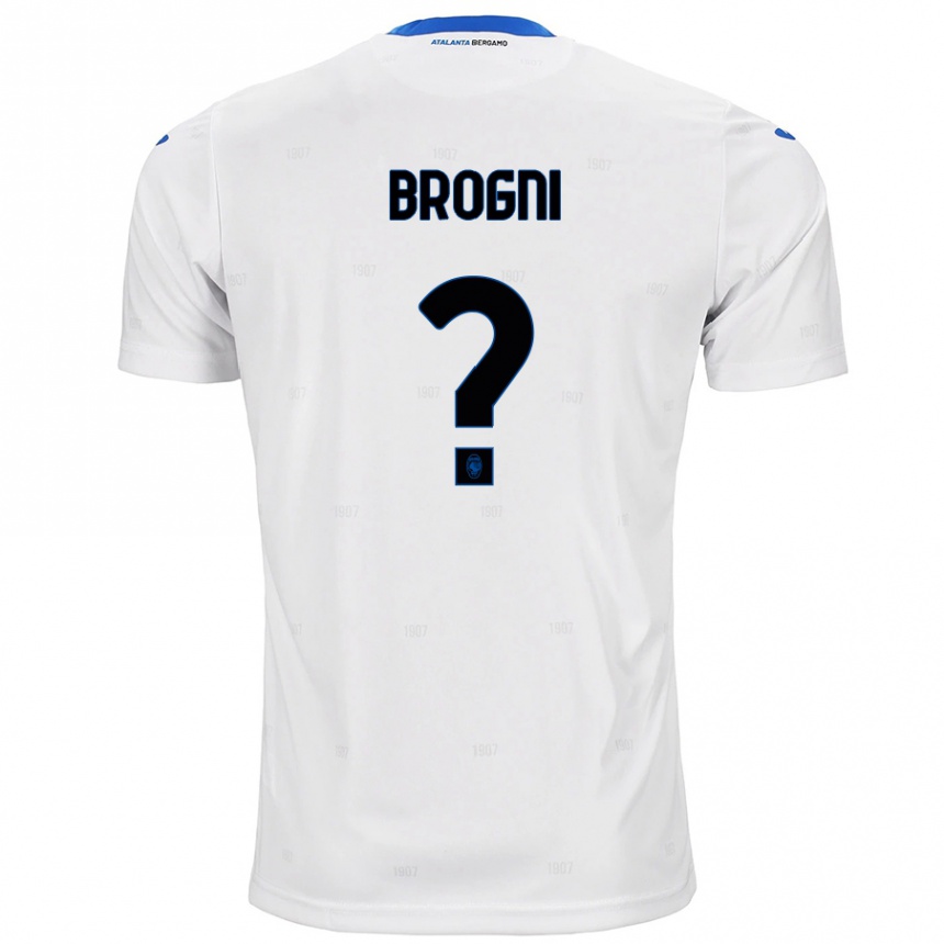 Vaikiškas Giorgio Brogni #0 Baltas Išvykos Marškinėliai 2024/25 T-Shirt