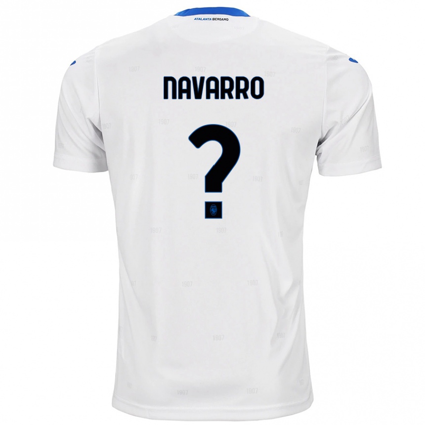 Vaikiškas Albert Navarro #0 Baltas Išvykos Marškinėliai 2024/25 T-Shirt