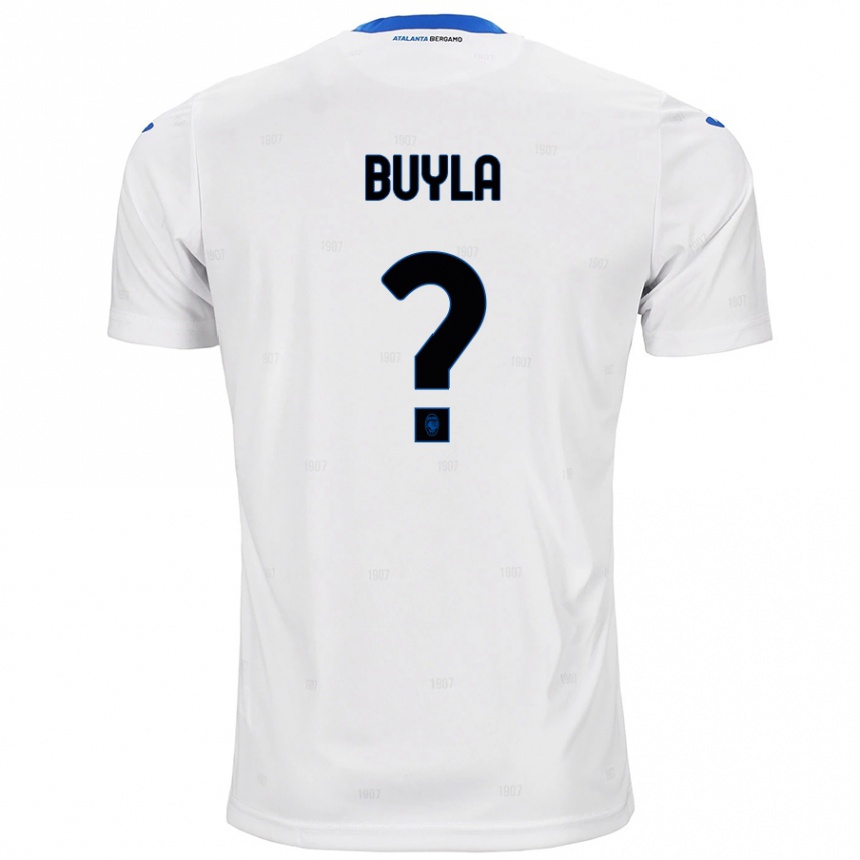 Vaikiškas Hugo Buyla #0 Baltas Išvykos Marškinėliai 2024/25 T-Shirt