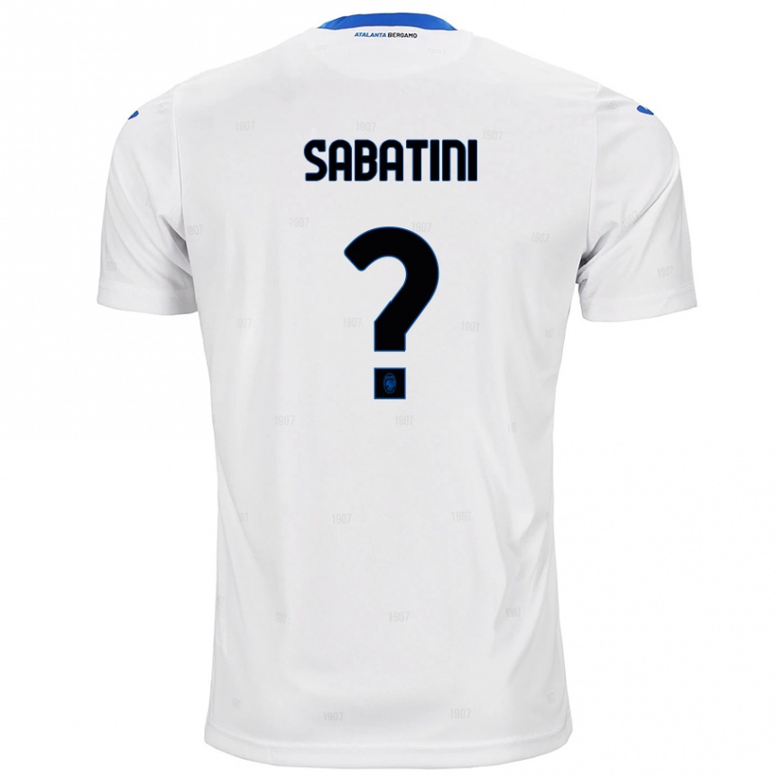 Vaikiškas Carlo Sabatini #0 Baltas Išvykos Marškinėliai 2024/25 T-Shirt