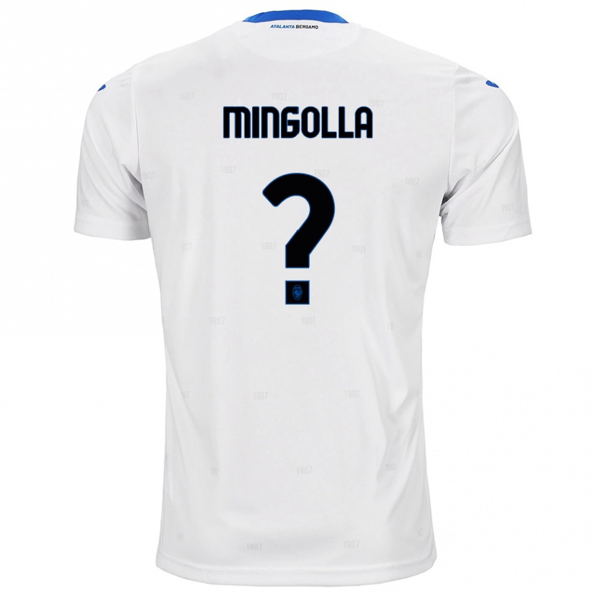 Vaikiškas Simone Mingolla #0 Baltas Išvykos Marškinėliai 2024/25 T-Shirt