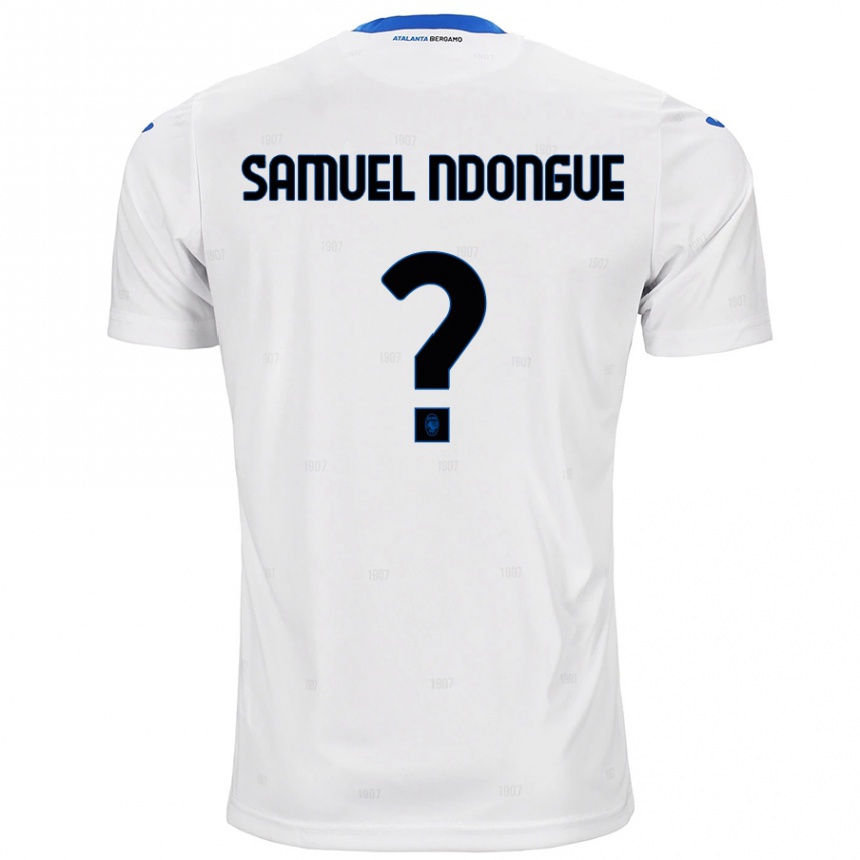 Vaikiškas Frederick Samuel Ndongue #0 Baltas Išvykos Marškinėliai 2024/25 T-Shirt