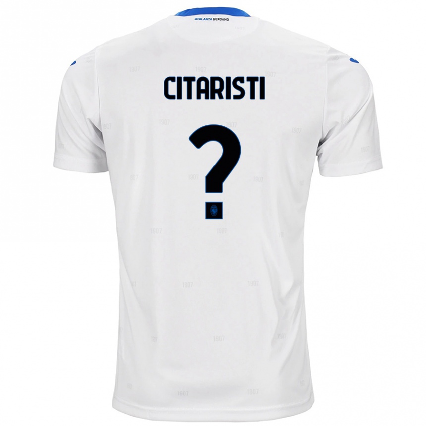 Vaikiškas Christian Citaristi #0 Baltas Išvykos Marškinėliai 2024/25 T-Shirt