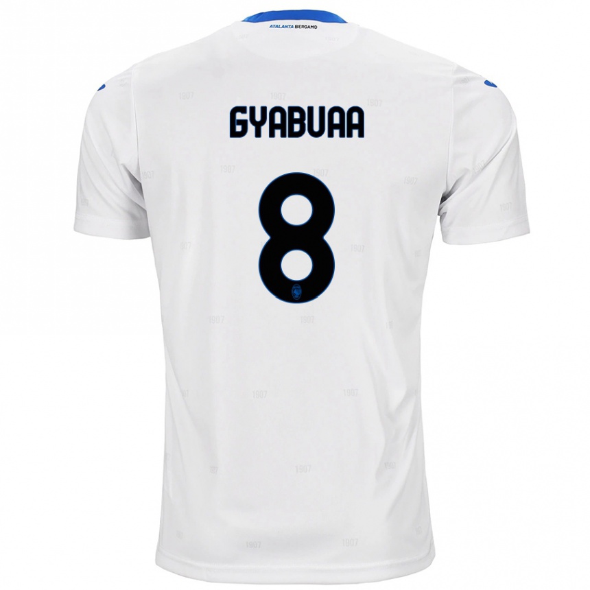 Vaikiškas Emmanuel Gyabuaa #8 Baltas Išvykos Marškinėliai 2024/25 T-Shirt