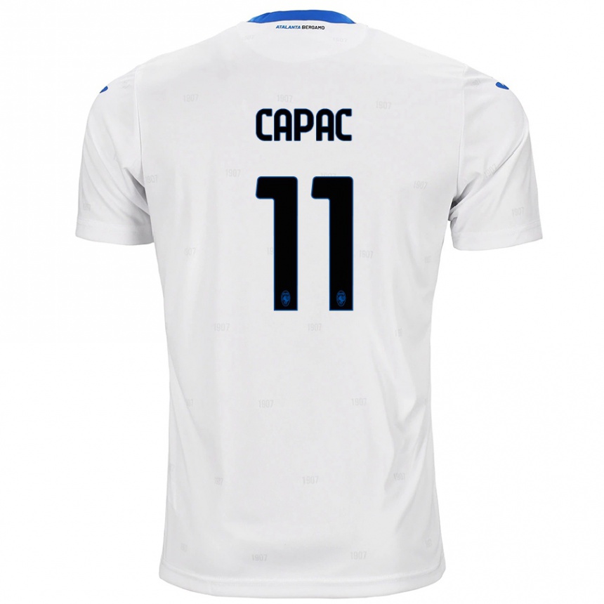 Vaikiškas Alexandru Capac #11 Baltas Išvykos Marškinėliai 2024/25 T-Shirt