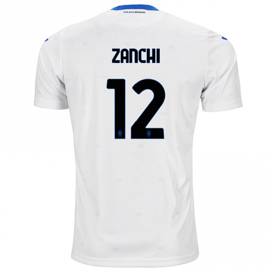 Vaikiškas Edoardo Zanchi #12 Baltas Išvykos Marškinėliai 2024/25 T-Shirt