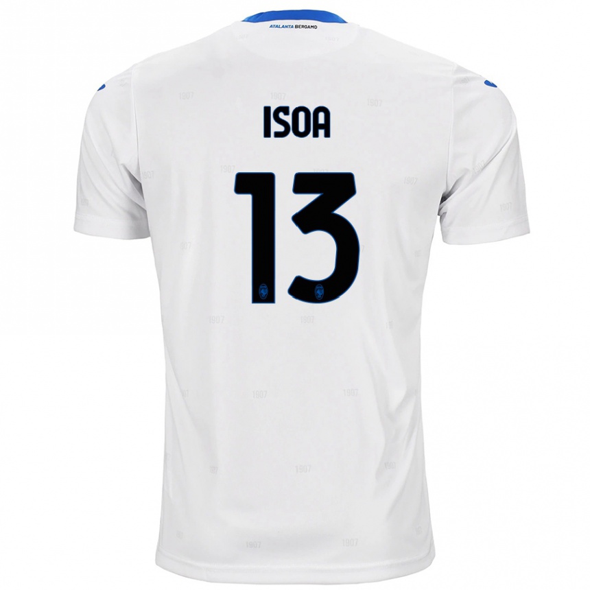 Vaikiškas Isaac Isoa #13 Baltas Išvykos Marškinėliai 2024/25 T-Shirt