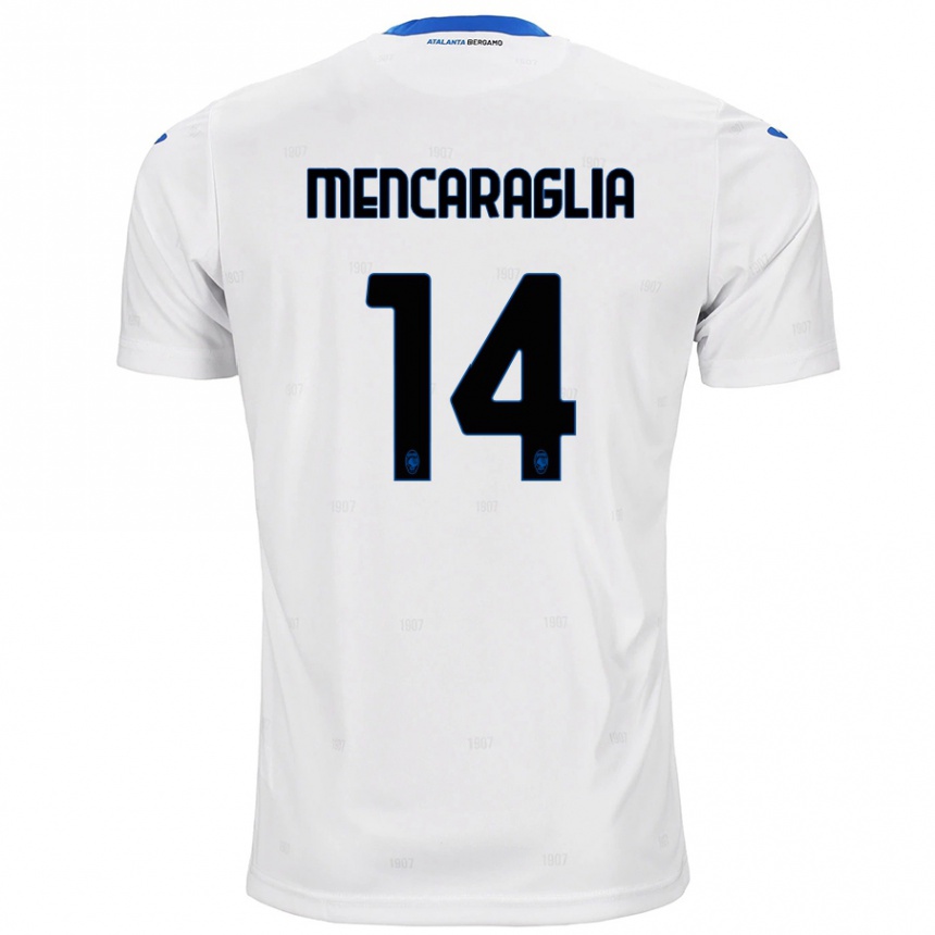 Vaikiškas Filippo Mencaraglia #14 Baltas Išvykos Marškinėliai 2024/25 T-Shirt