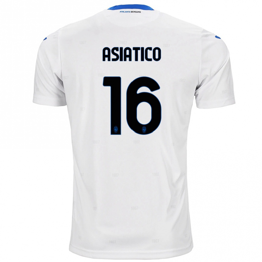 Vaikiškas Pietro Asiatico #16 Baltas Išvykos Marškinėliai 2024/25 T-Shirt