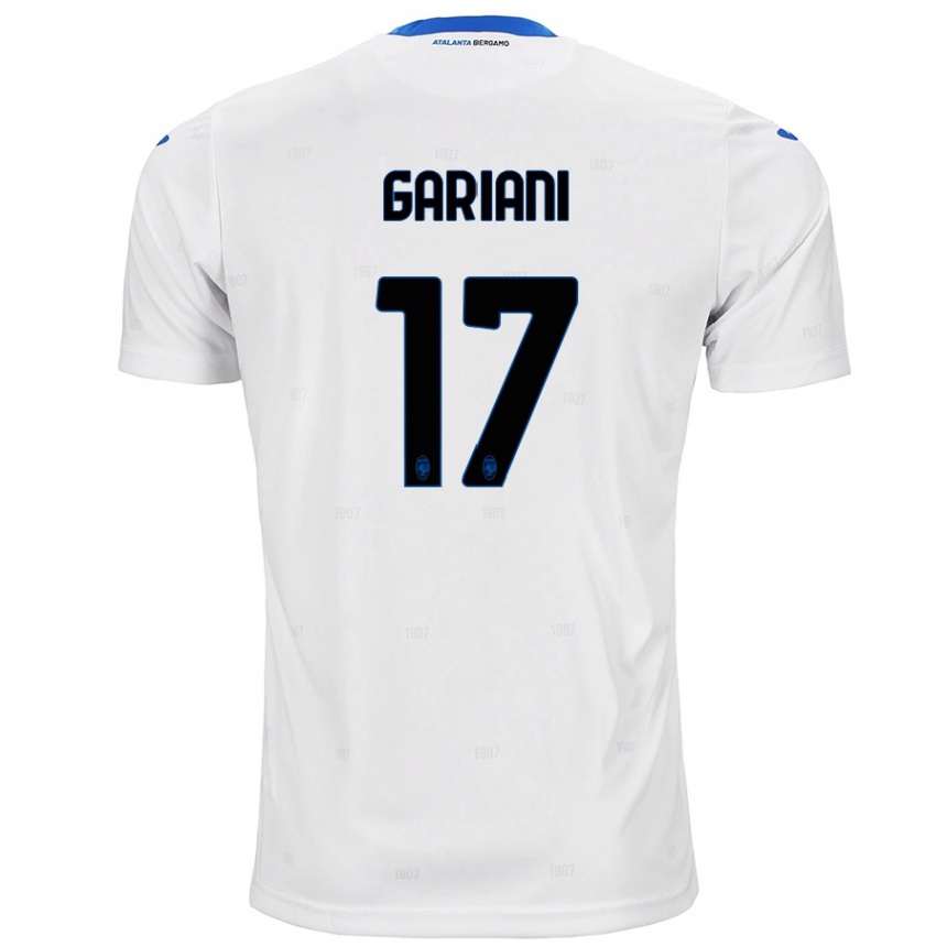 Vaikiškas Niccolò Gariani #17 Baltas Išvykos Marškinėliai 2024/25 T-Shirt