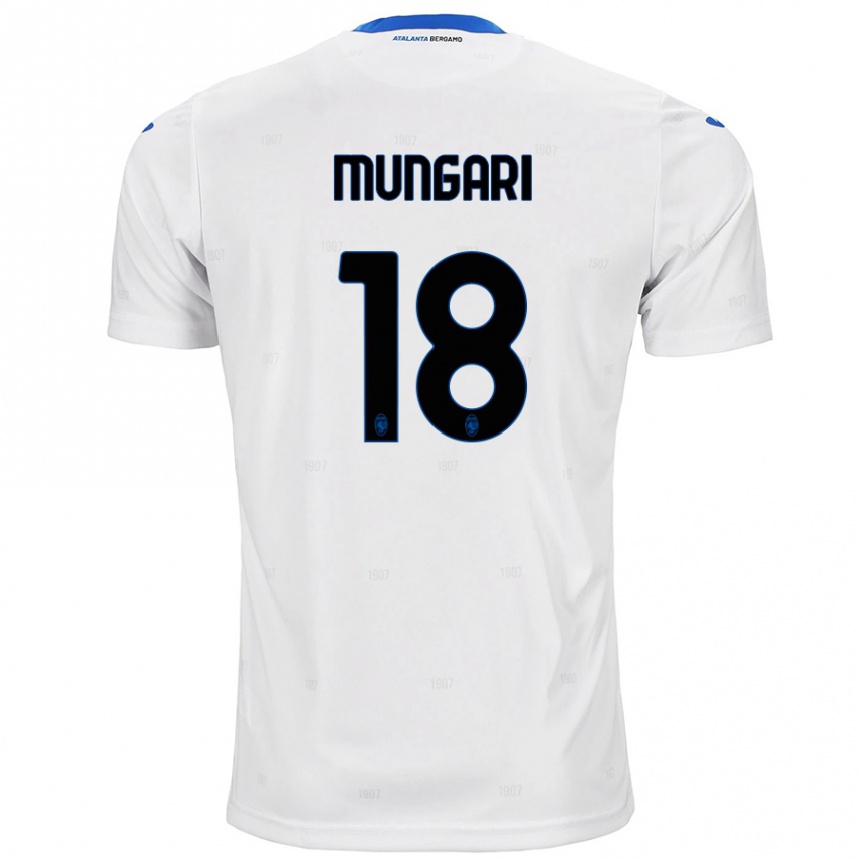 Vaikiškas Giuseppe Mungari #18 Baltas Išvykos Marškinėliai 2024/25 T-Shirt